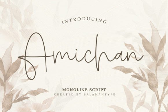 Amichan: The Elegant Typeface for Crafters and Product Creators