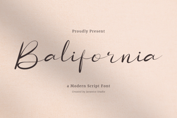 Balifornia: A Script Font Built for Creative Products