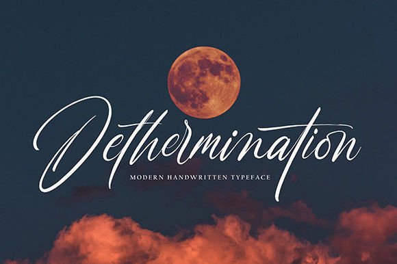 Dethermination: A Sleek Script Font for Digital Elegance