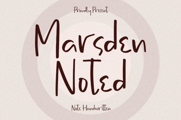 Marsden Noted: A Versatile Handwritten Font for Brands